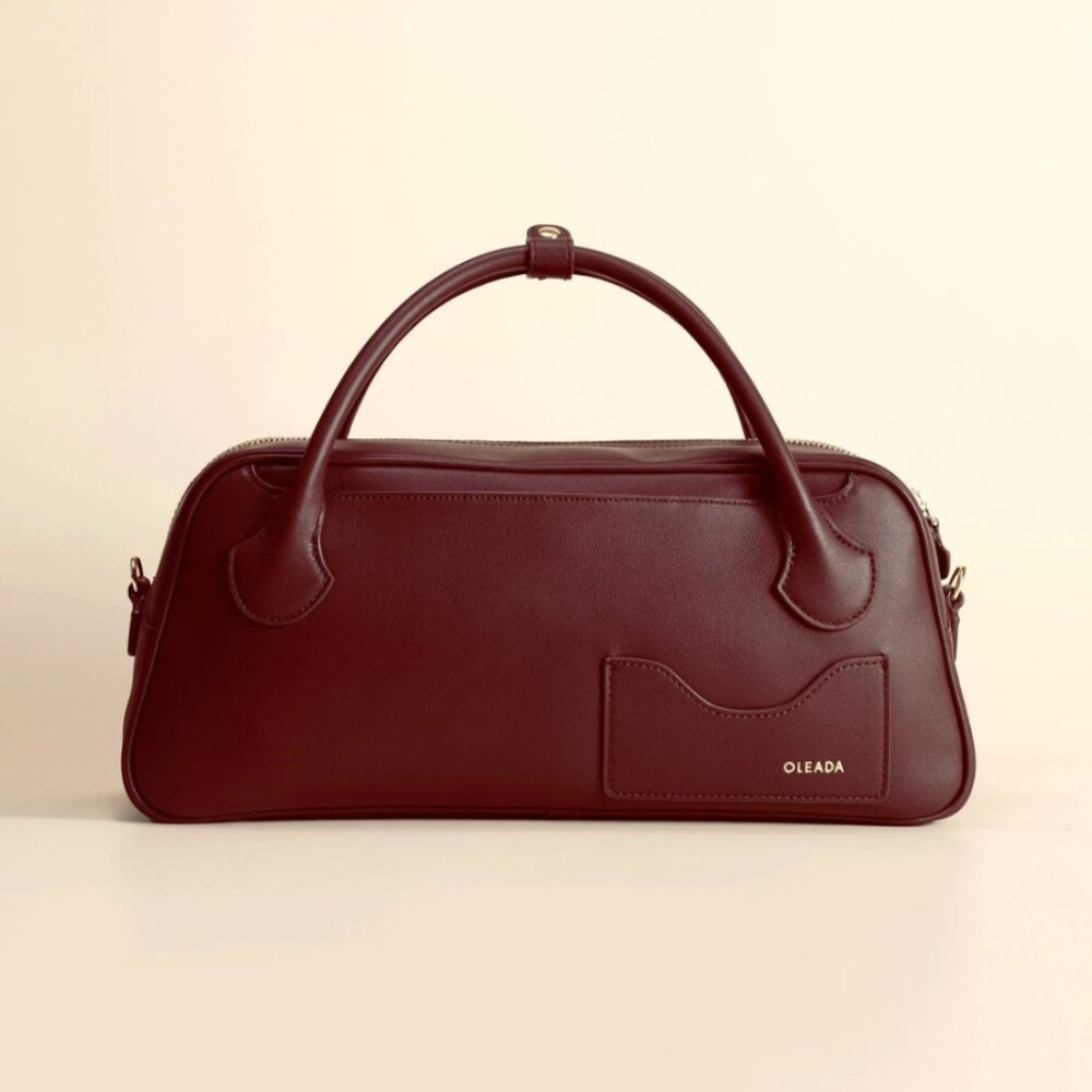 Mini Marina Carryall - Leather Bag in Red